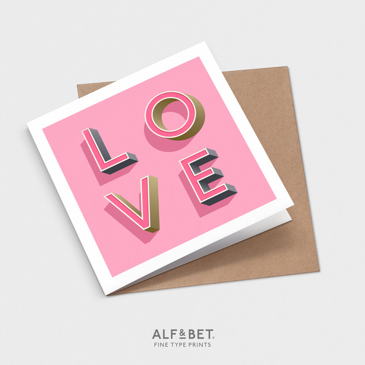 LOVE Pink Valentine’s Day Card