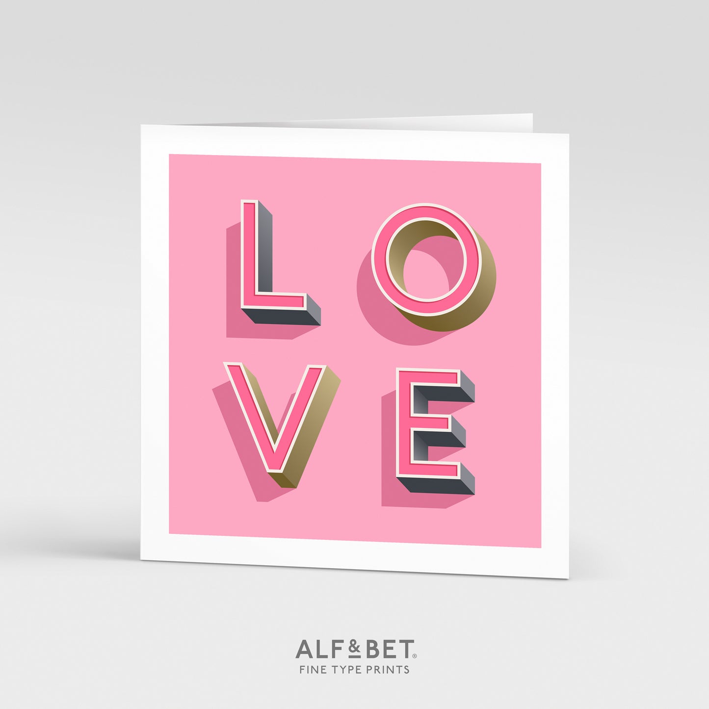 LOVE Pink Valentine’s Day Card