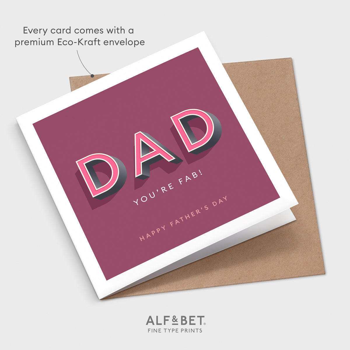 Personalised Father’s Day Card from Alf and Bet.