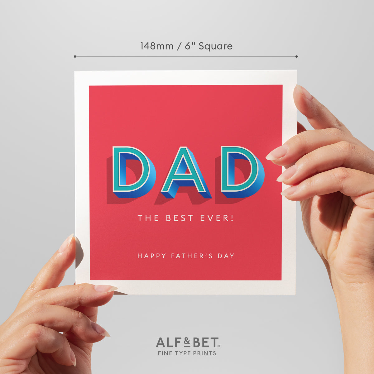 A personalised Father’s Day card for Dad from Alf and Bet Prints