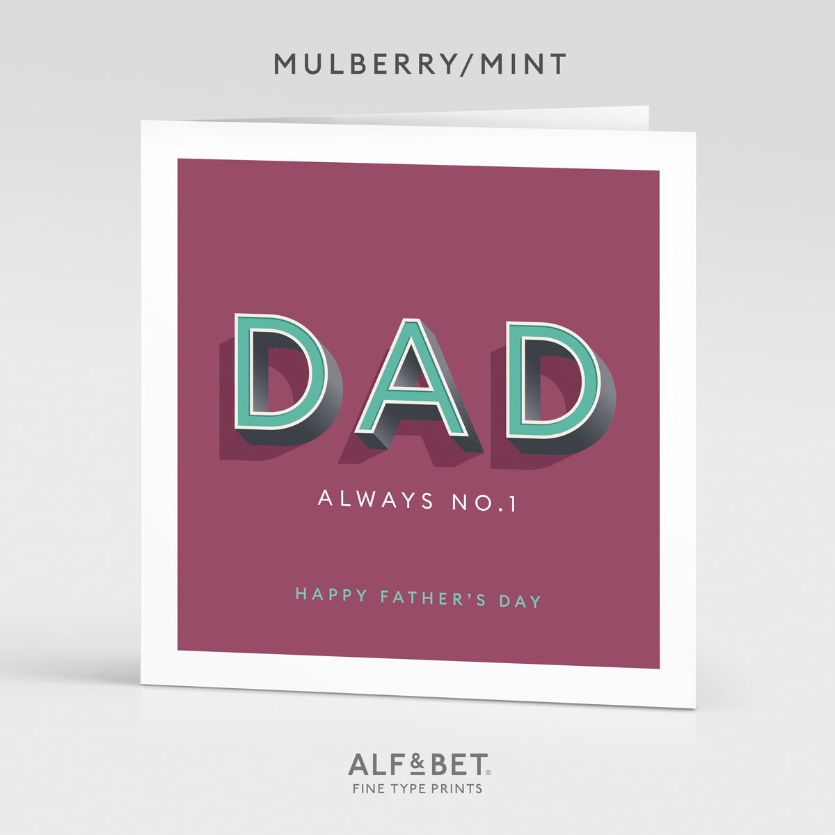 Personalised Father’s Day Card from Alf and Bet.
