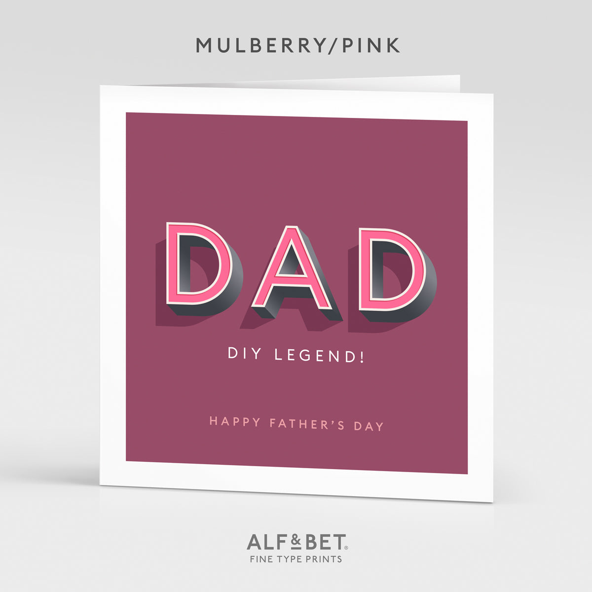 Personalised Father’s Day Card from Alf and Bet.