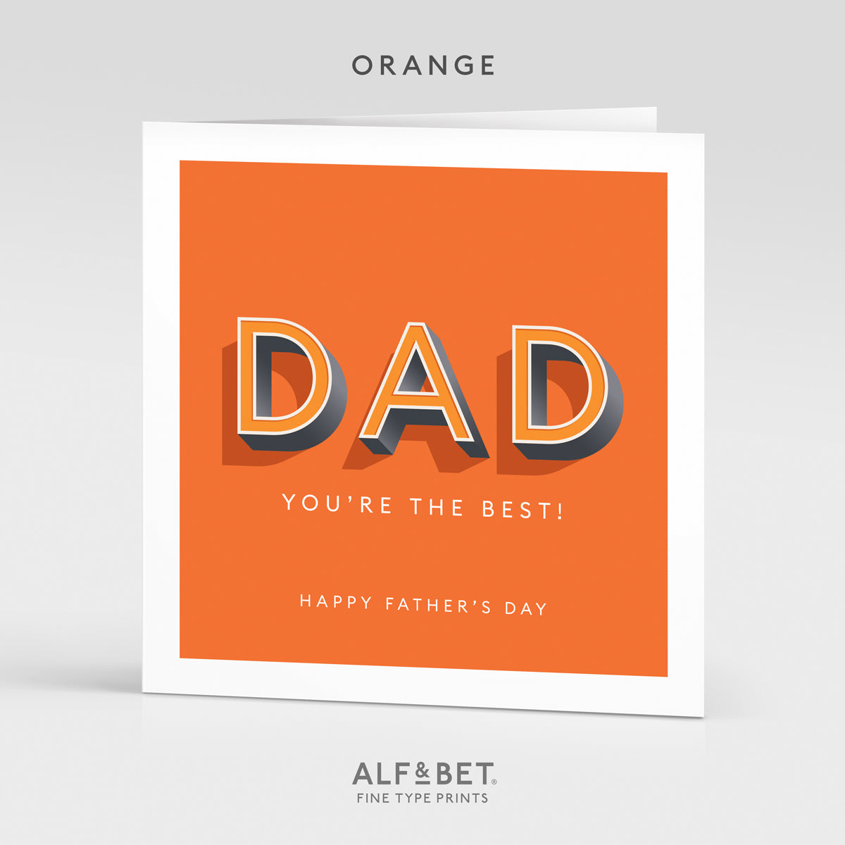 Orange Personalised Father’s Day Card