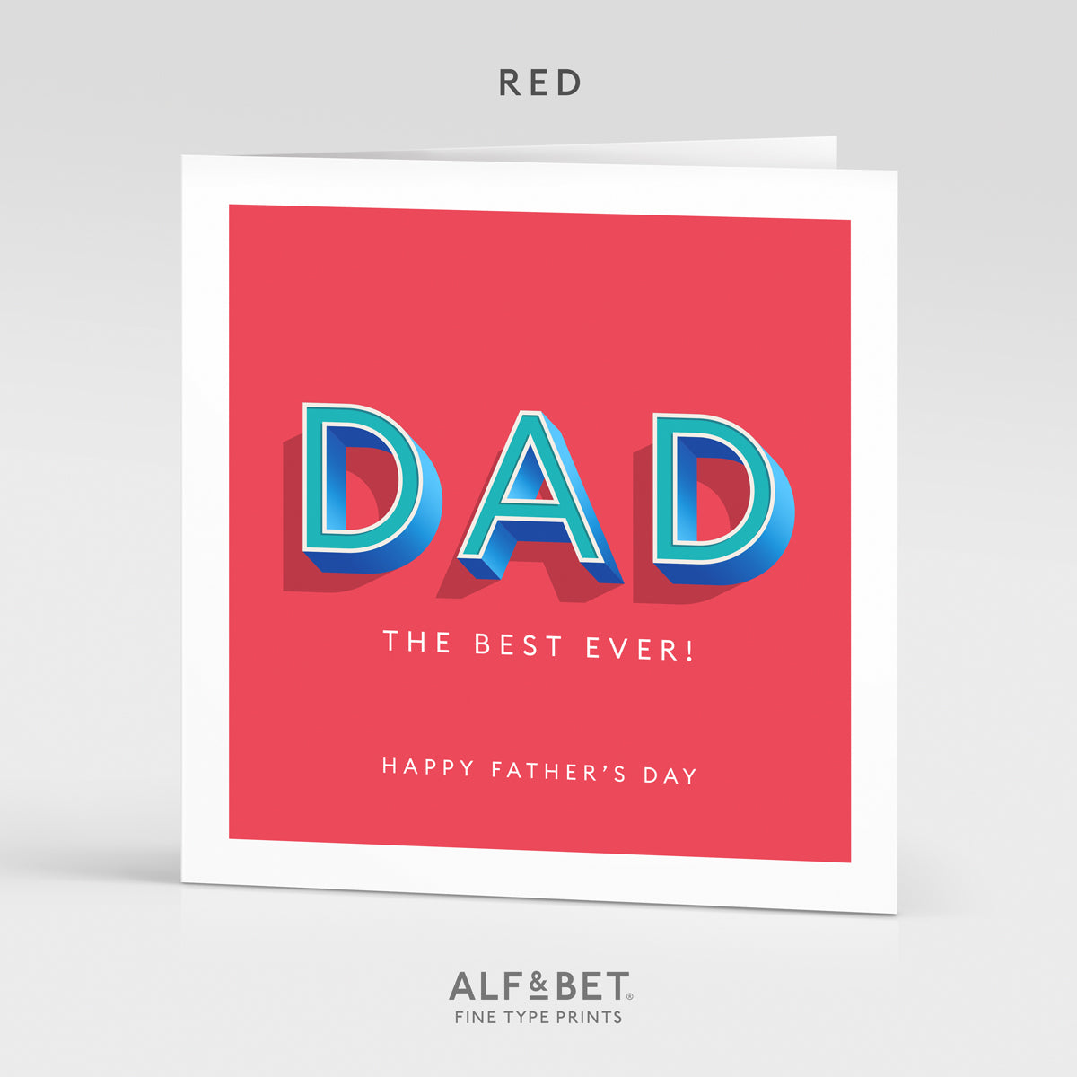 Red Personalised Father’s Day Card