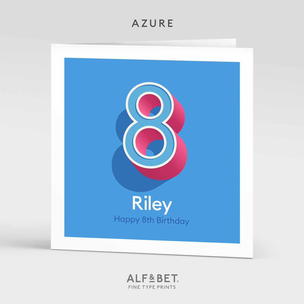 Personalised 8th Birthday Card