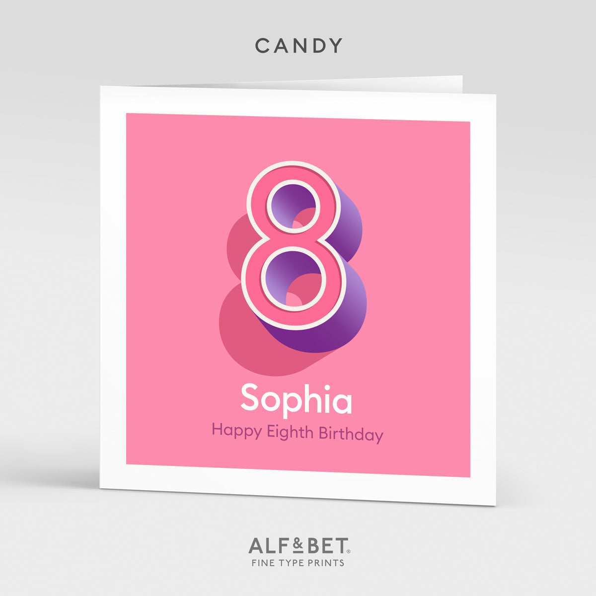 Personalised 8th Birthday Card