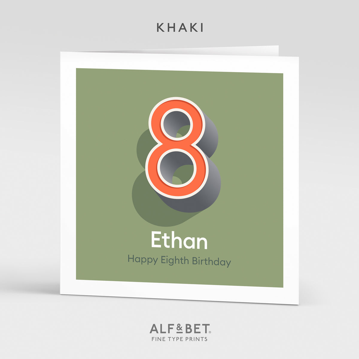 Personalised 8th Birthday Card