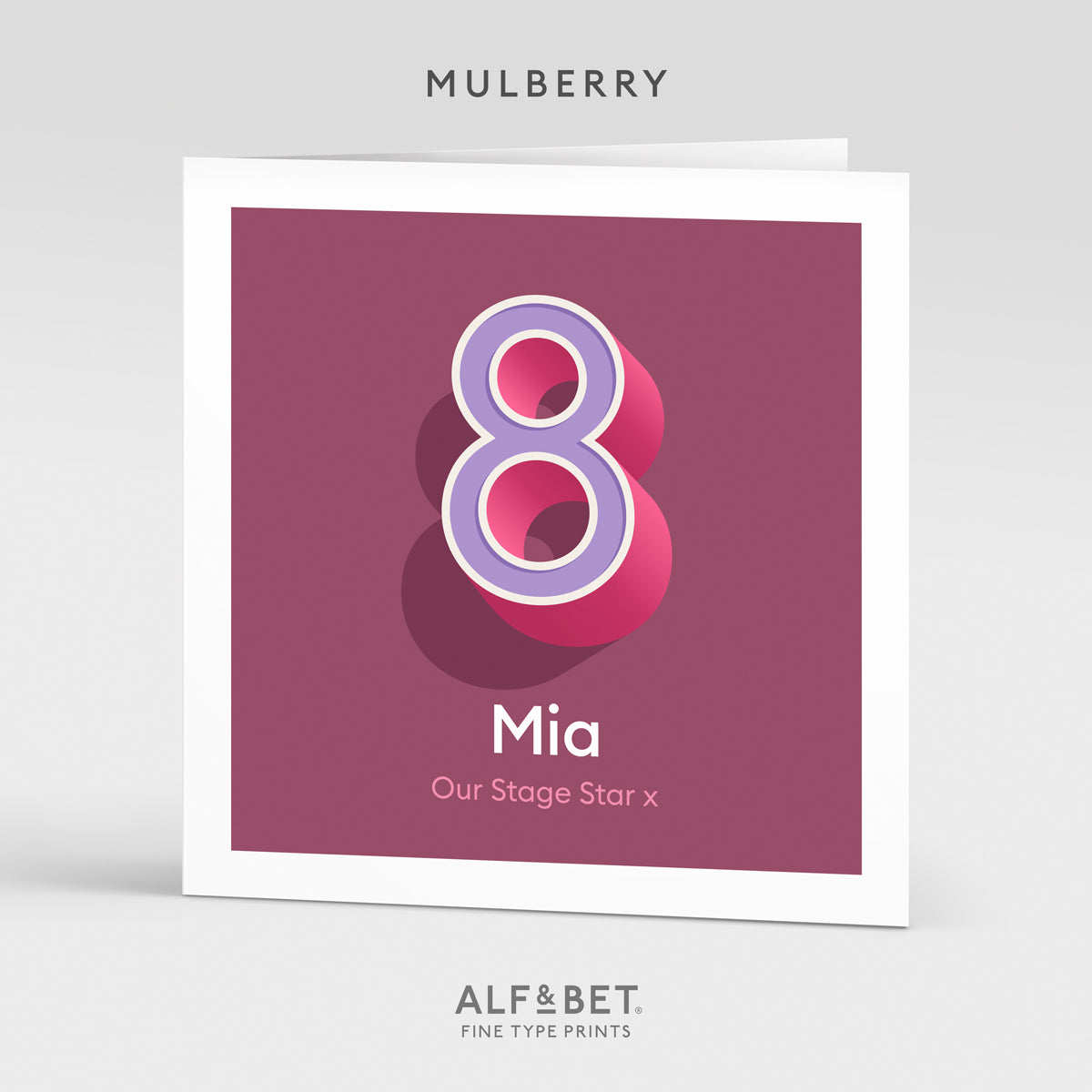 Personalised 8th Birthday Card