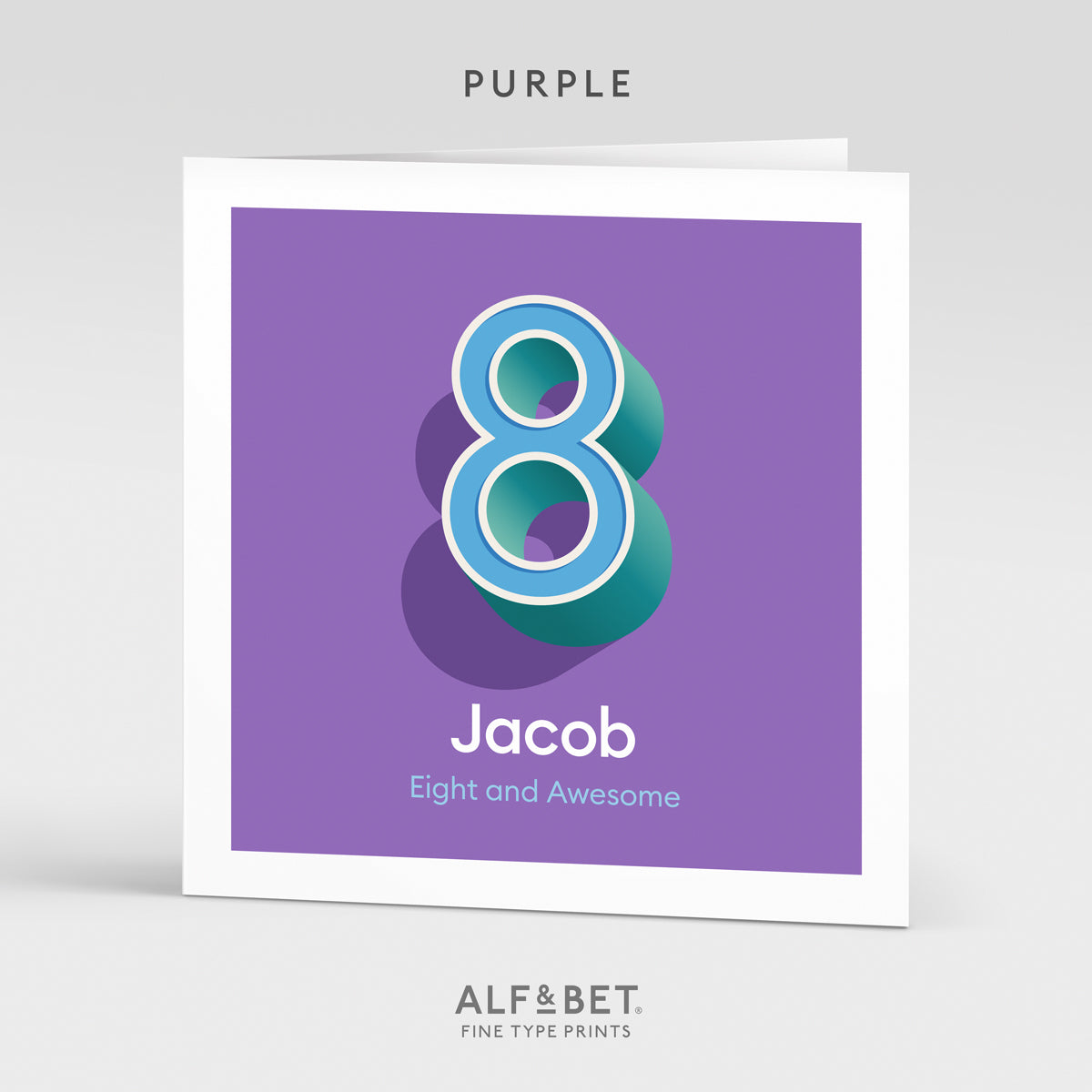 Personalised 8th Birthday Card