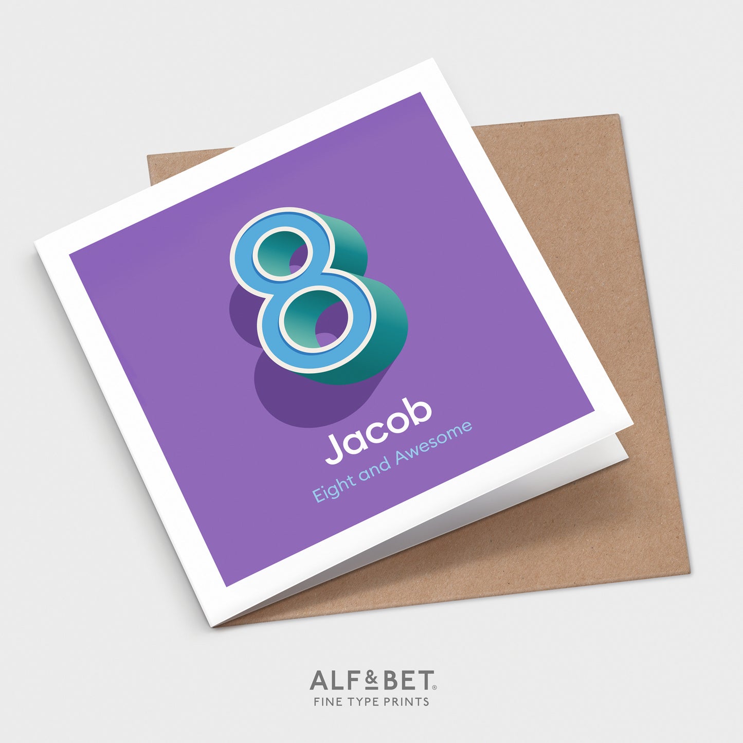 Personalised 8th Birthday Card