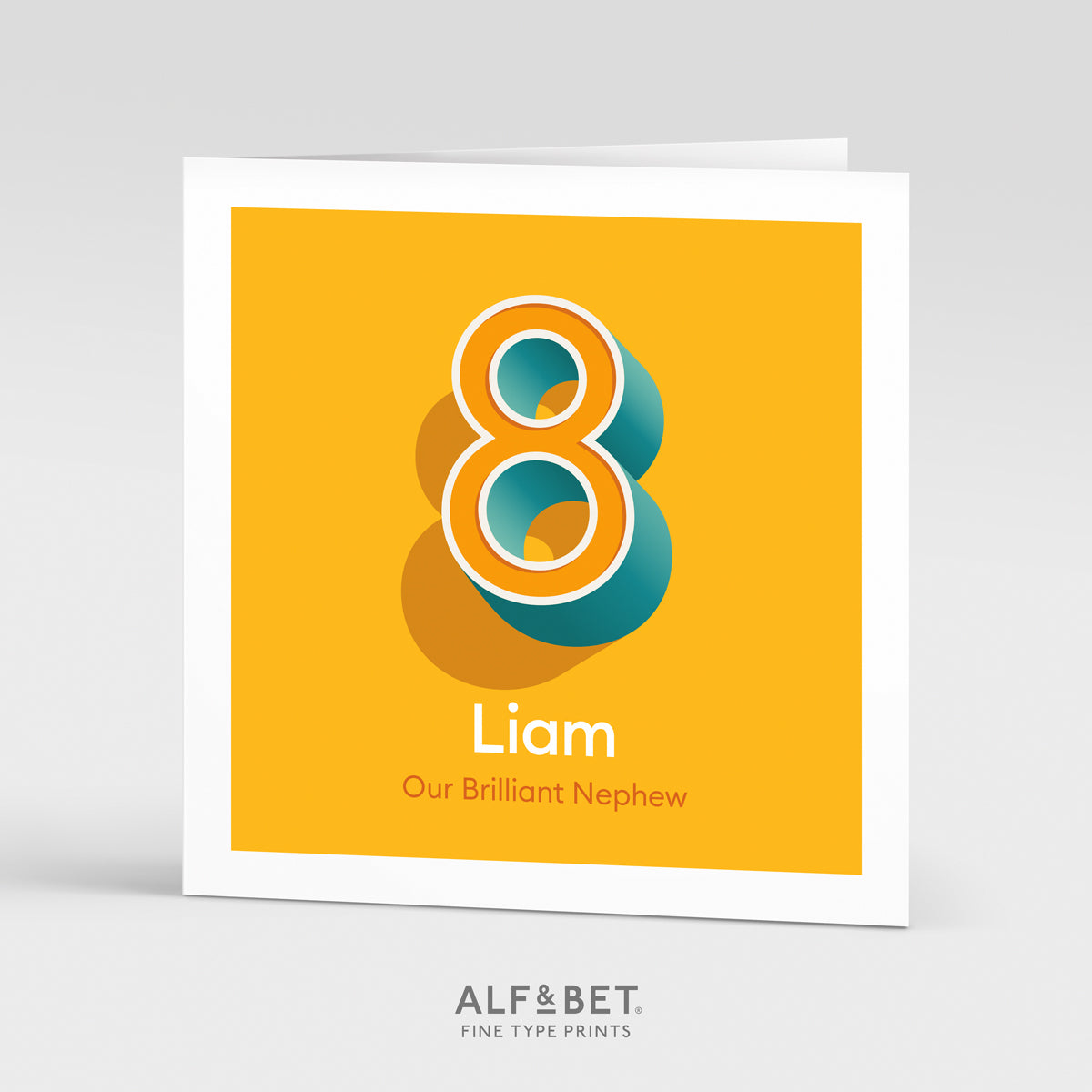 Personalised 8th Birthday Card