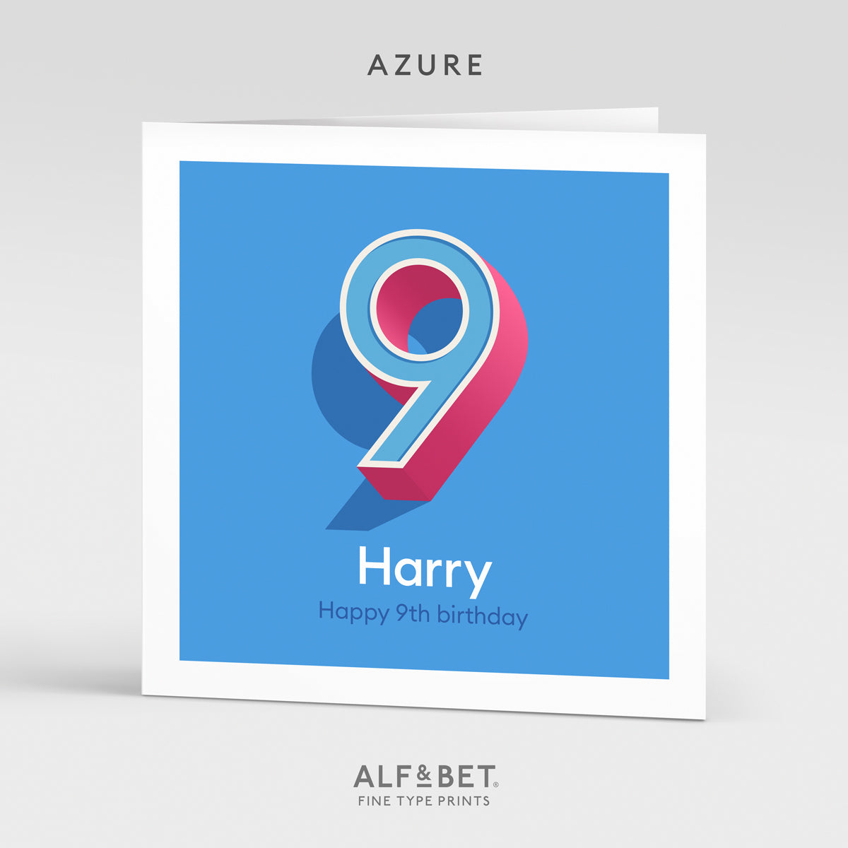 Personalised 9th Birthday Card