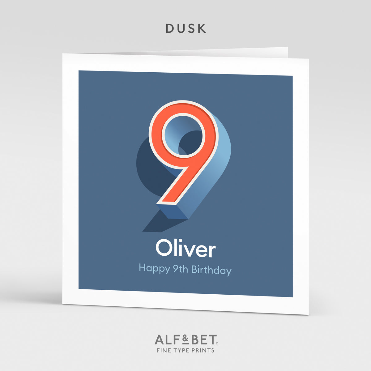 Personalised 9th Birthday Card
