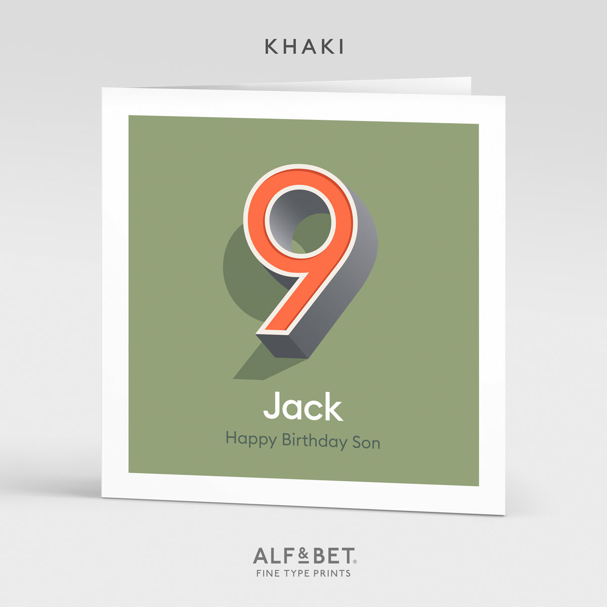 Personalised 9th Birthday Card