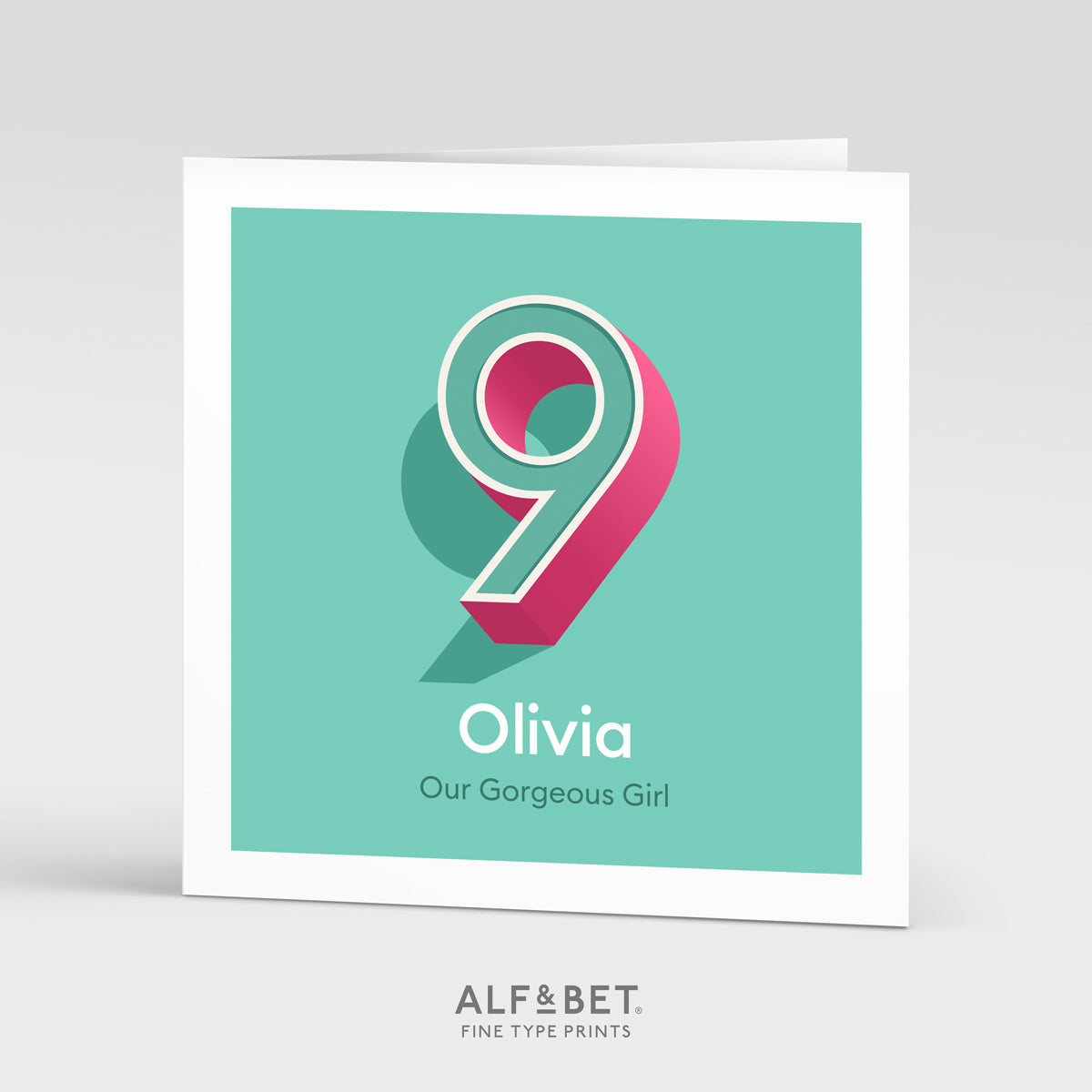 Personalised 9th Birthday Card