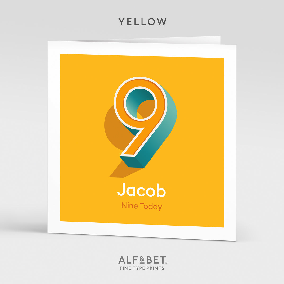 Personalised 9th Birthday Card