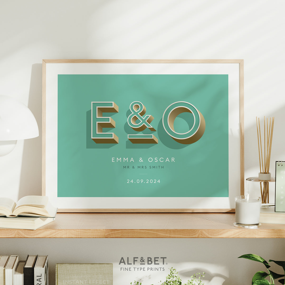 Mint Green Personalised Friendship Print from Alf and Bet.