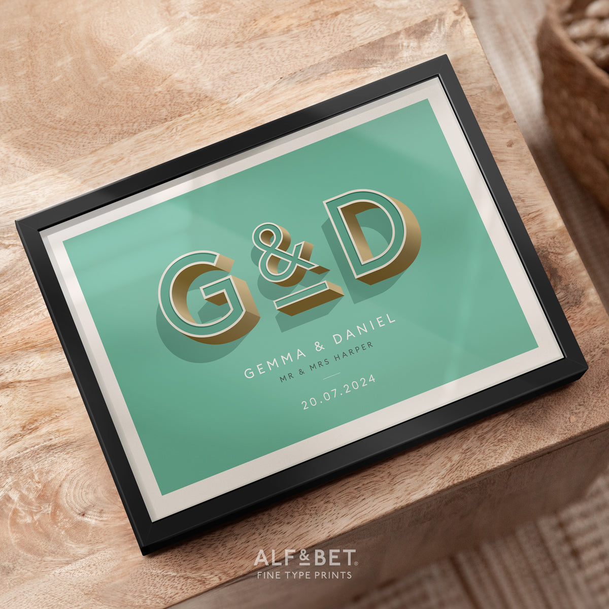 Mint Green Personalised Friendship Print from Alf and Bet.