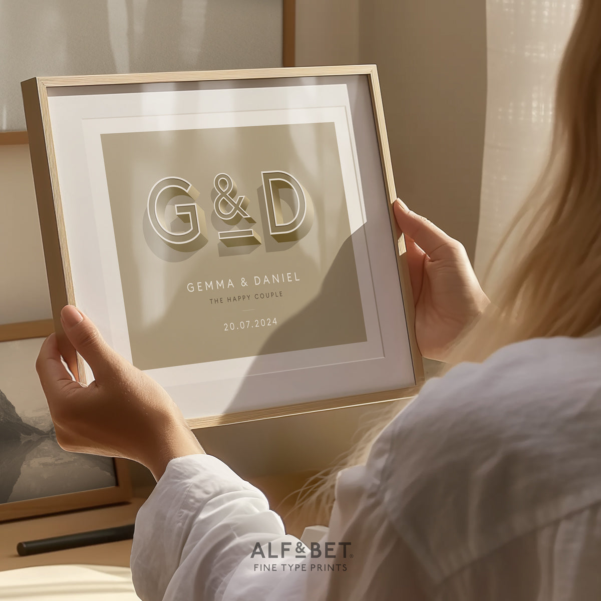 Gold Personalised Valentine’s Day Print