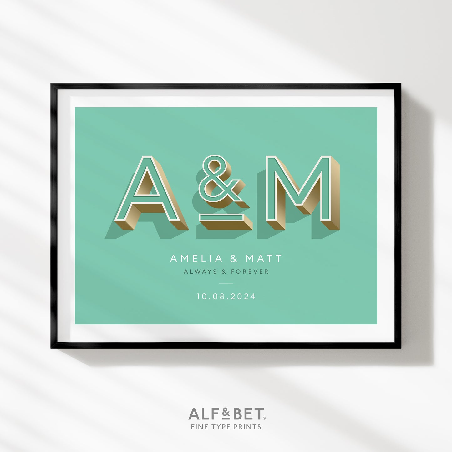 Mint Green Personalised Friendship Print from Alf and Bet.
