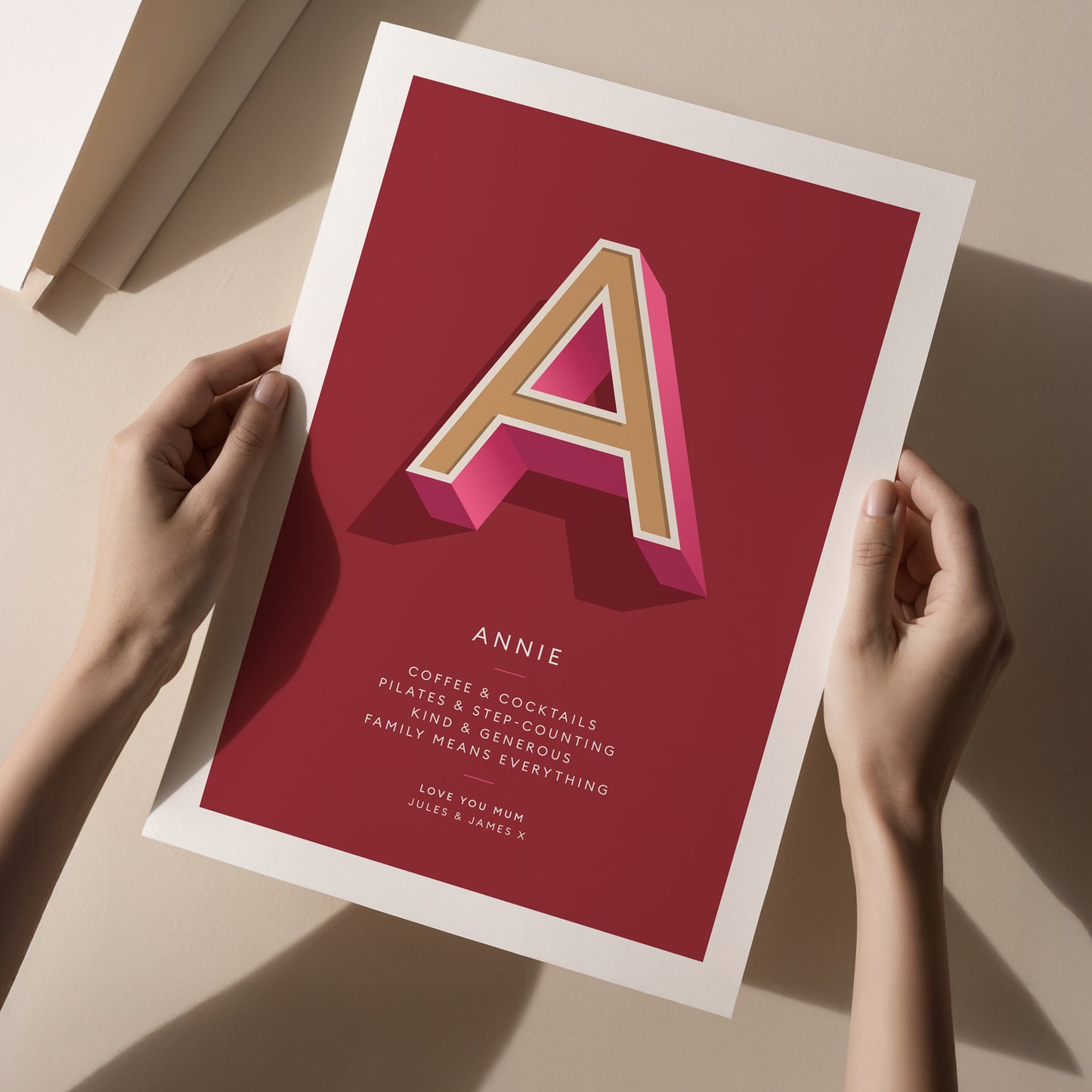 Cherry Red Personalised Occasion Print - what4things
