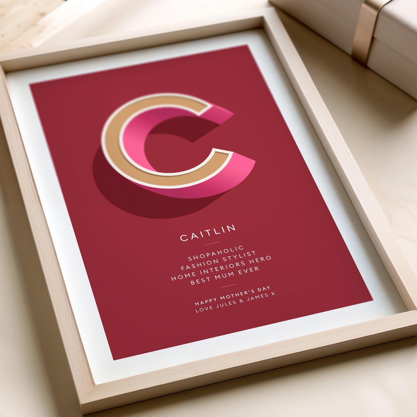 Cherry Red Personalised Occasion Print - what4things