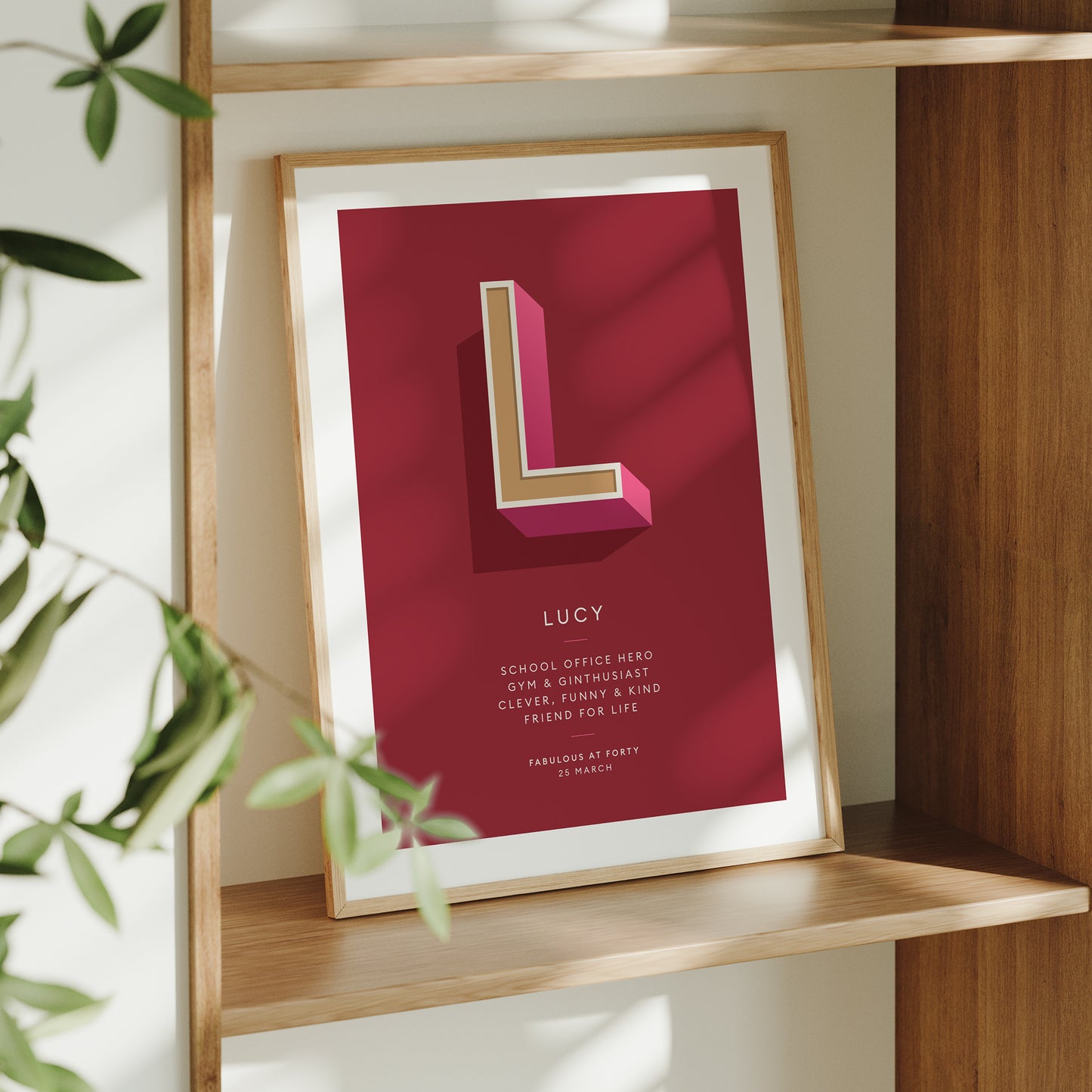 Cherry Red Personalised Occasion Print - what4things