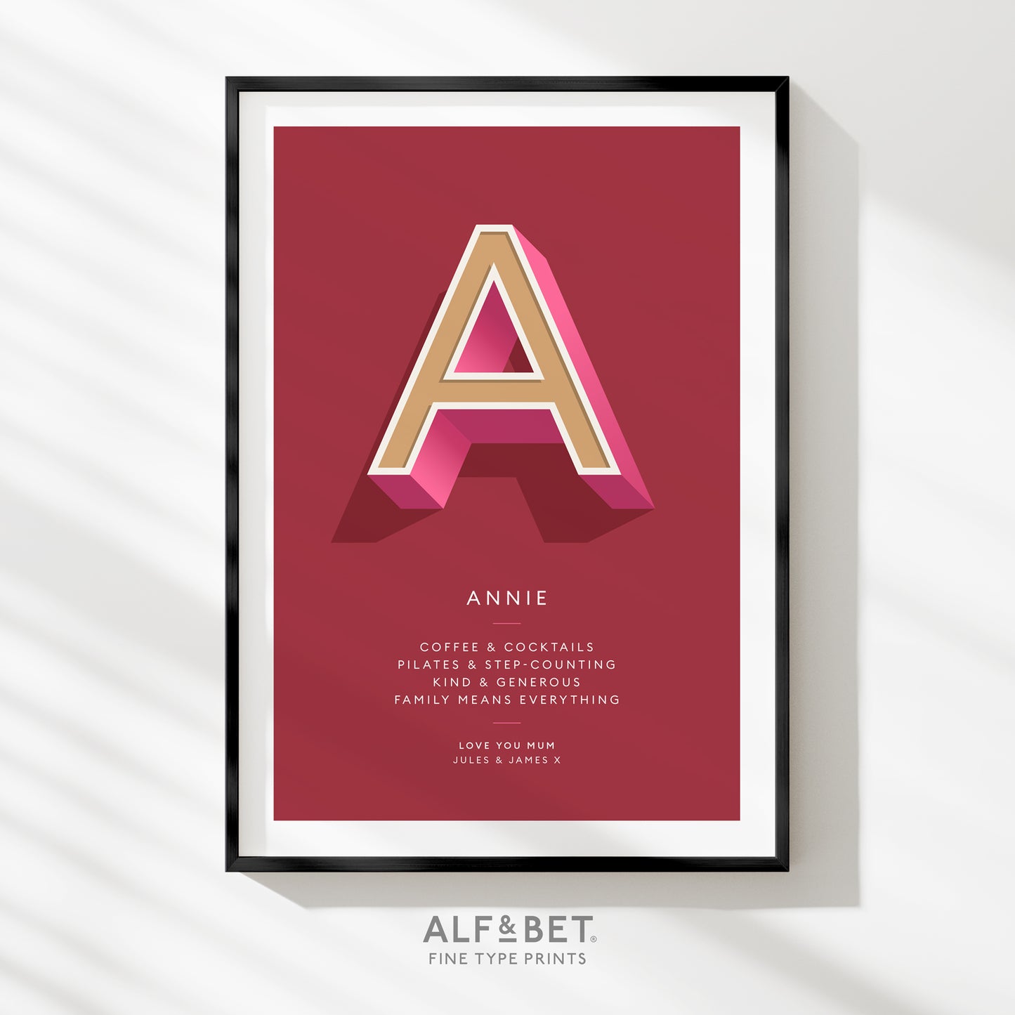 Cherry Red Personalised Occasion Print - what4things