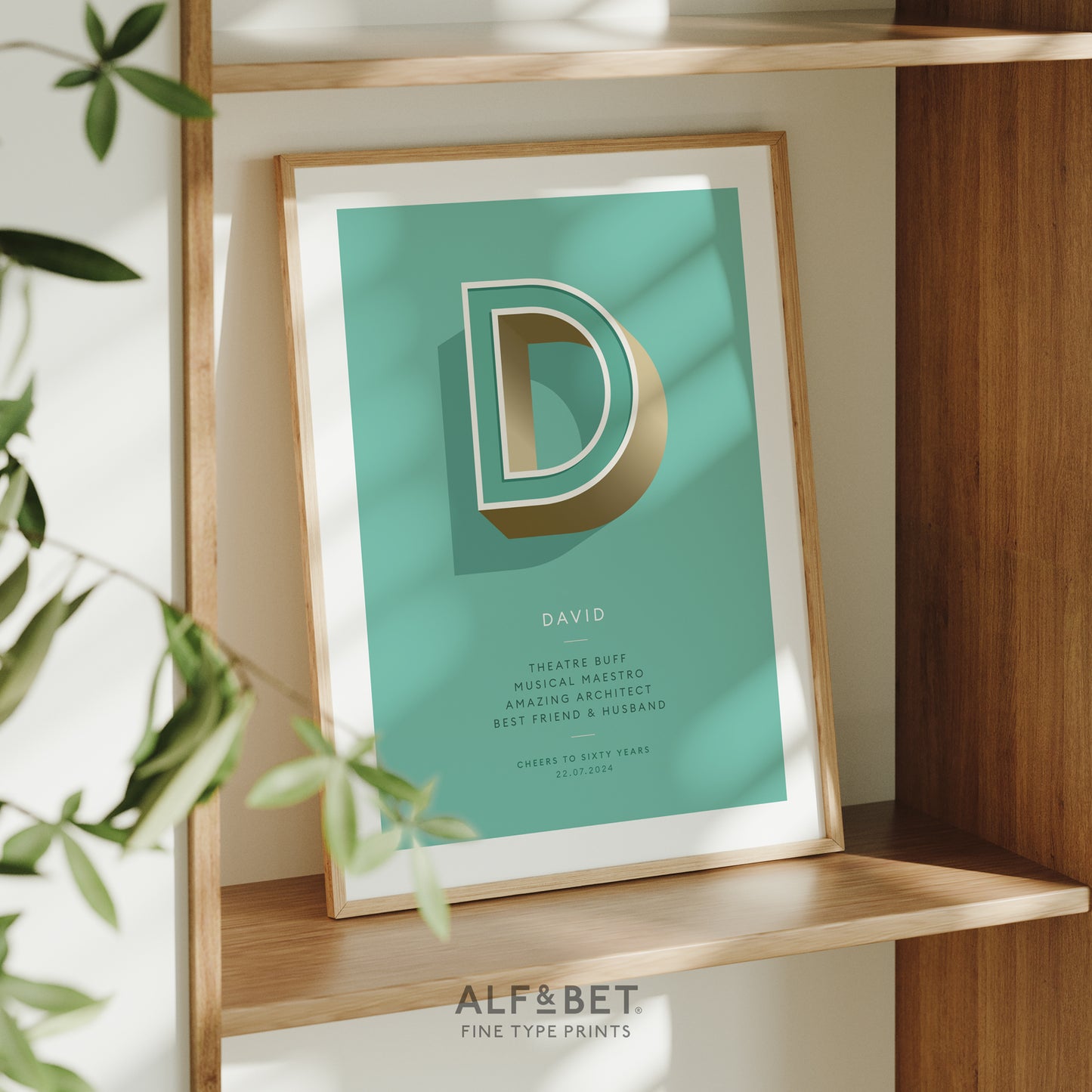 Mint Green Personalised Graduation Print from Alf and Bet