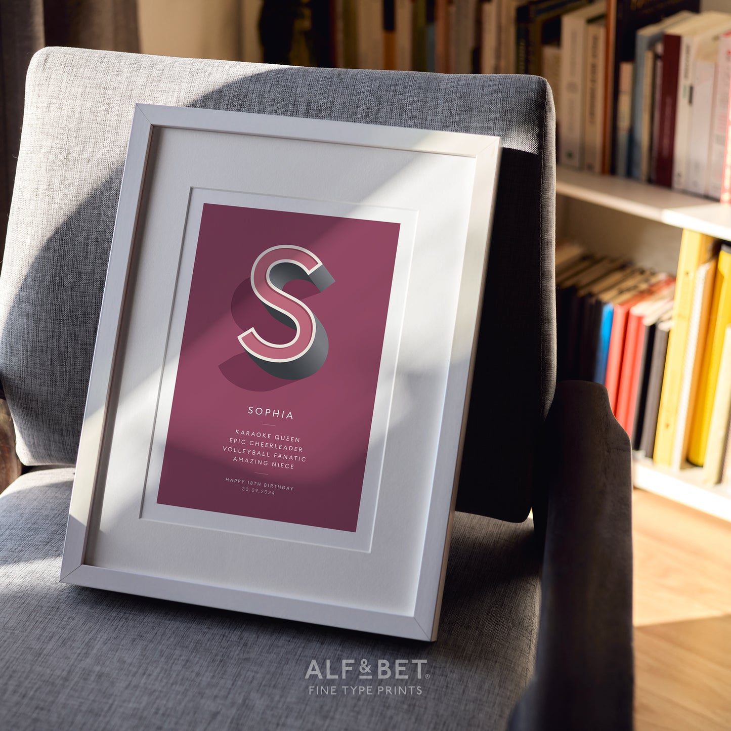 Mulberry Personalised 21st Birthday Print from Alf and Bet