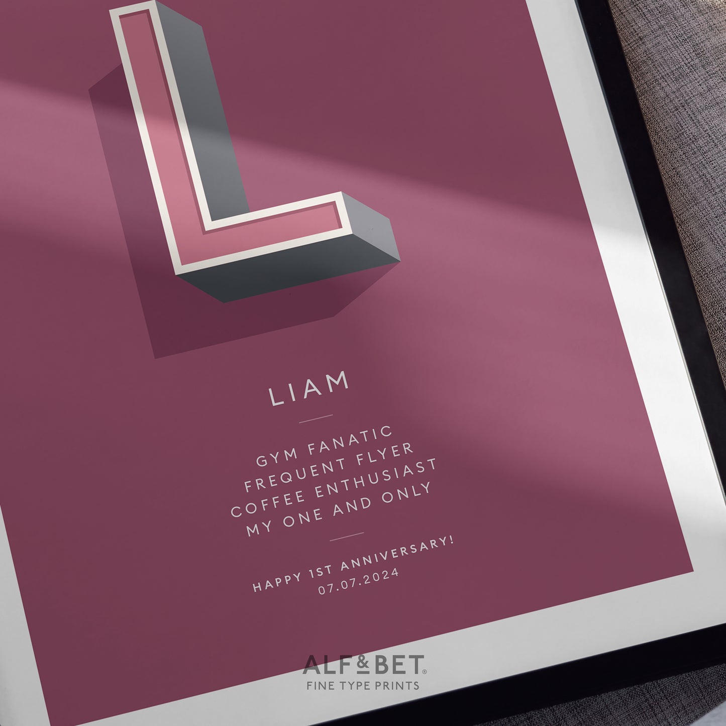 Mulberry Personalised 21st Birthday Print from Alf and Bet