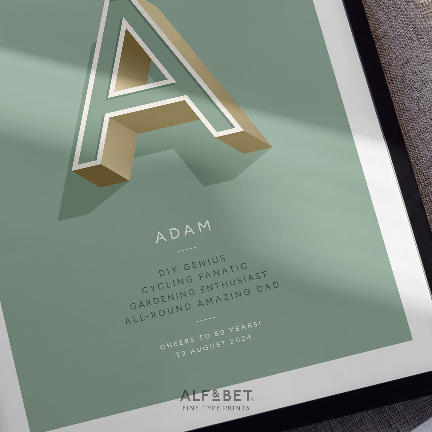 Sage Green Personalised Mother’s Day Print from Alf and Bet