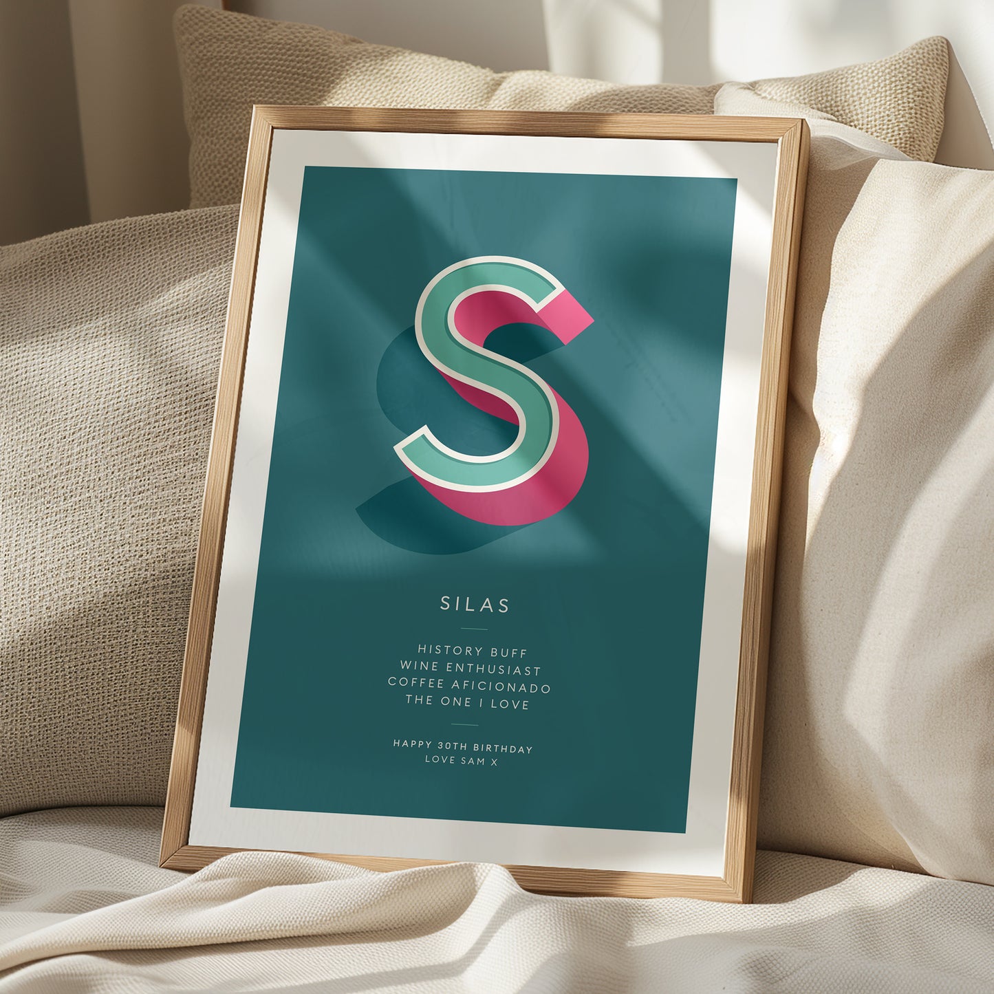 Sea Blue Personalised Occasion Print - what4things