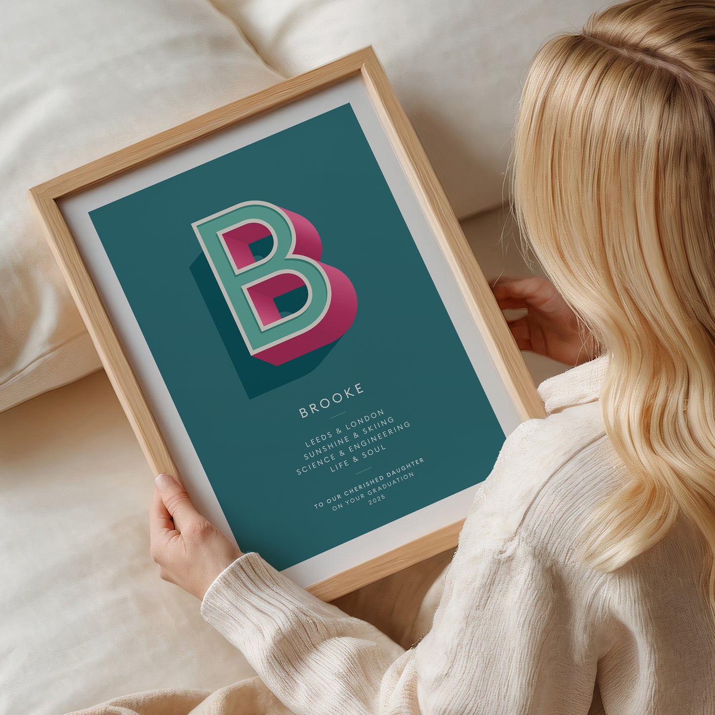 Sea Blue Personalised Occasion Print - what4things