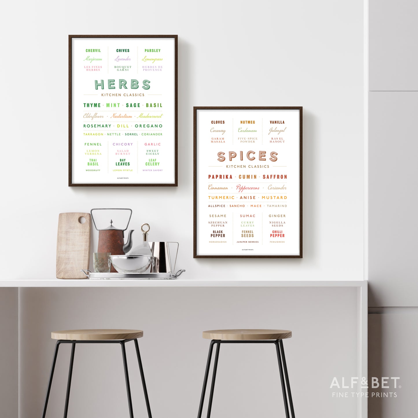 Kitchen Classics - Herbs Prints from Alf and Bet