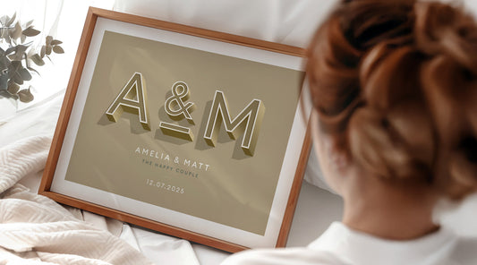 A personalised wedding gift, individually made to order from Alf & Bet