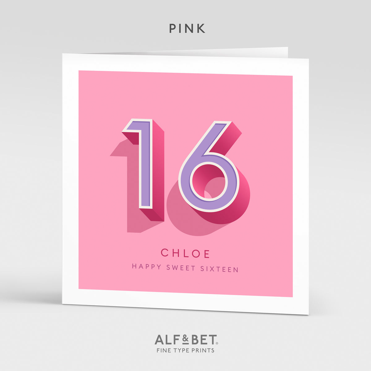 Personalised 16th Birthday Card