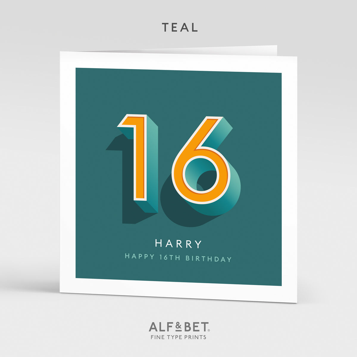 Personalised 16th Birthday Card