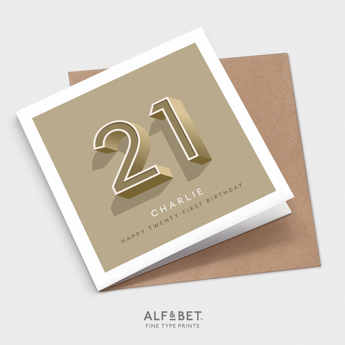 Personalised 21st Birthday Card