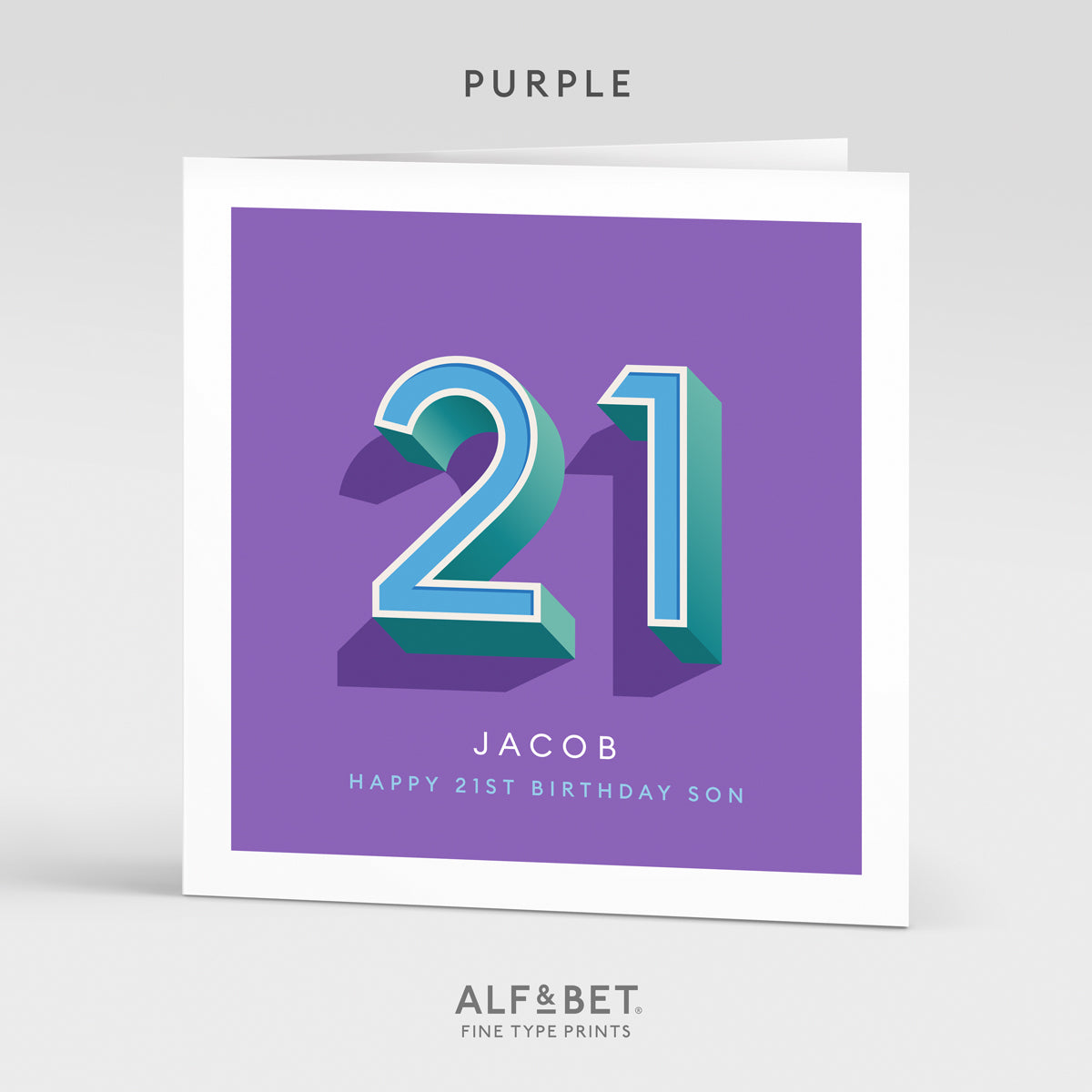 Personalised 21st Birthday Card