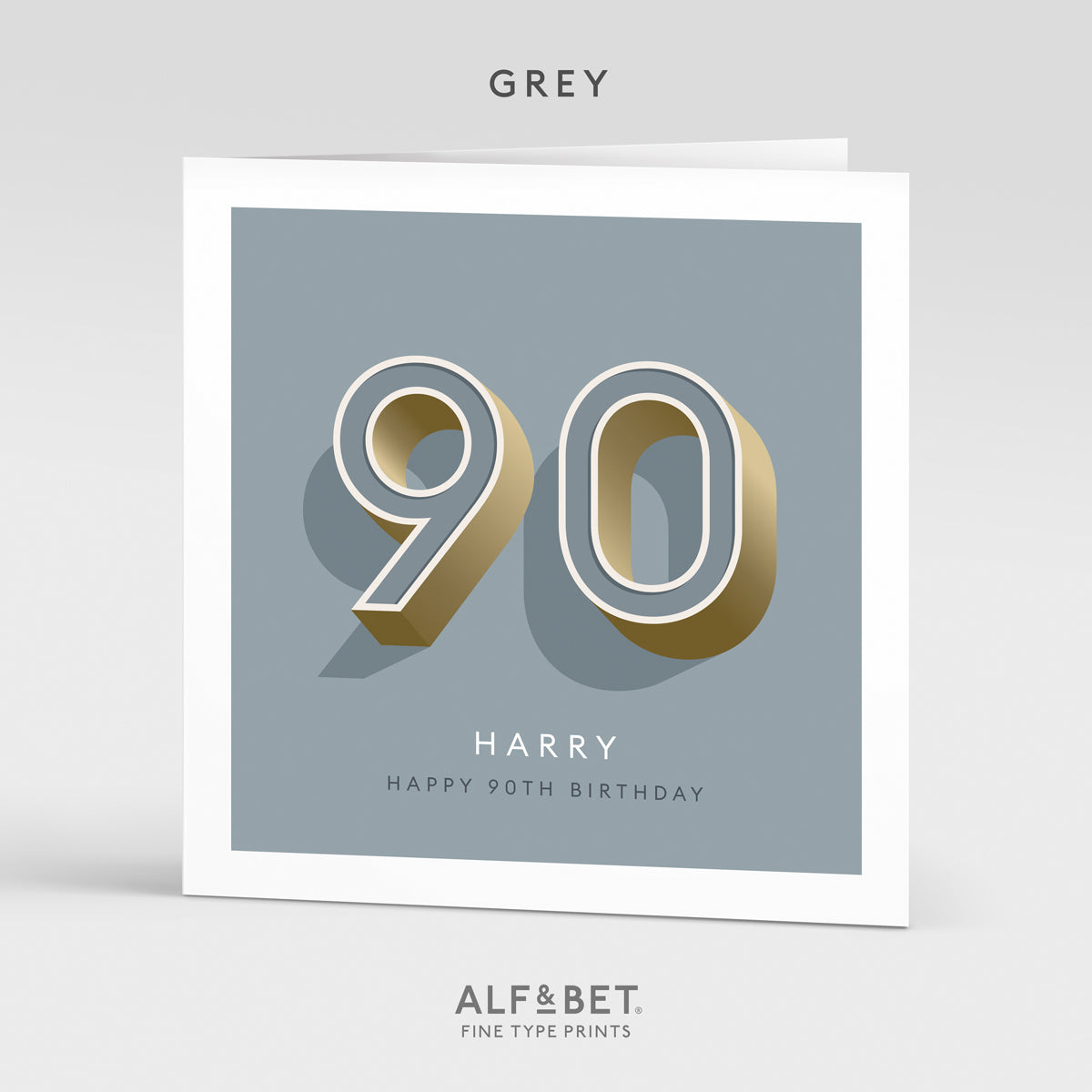 Personalised 90th Birthday Card