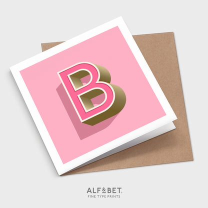 Alphabet Birthday Card - Letter B