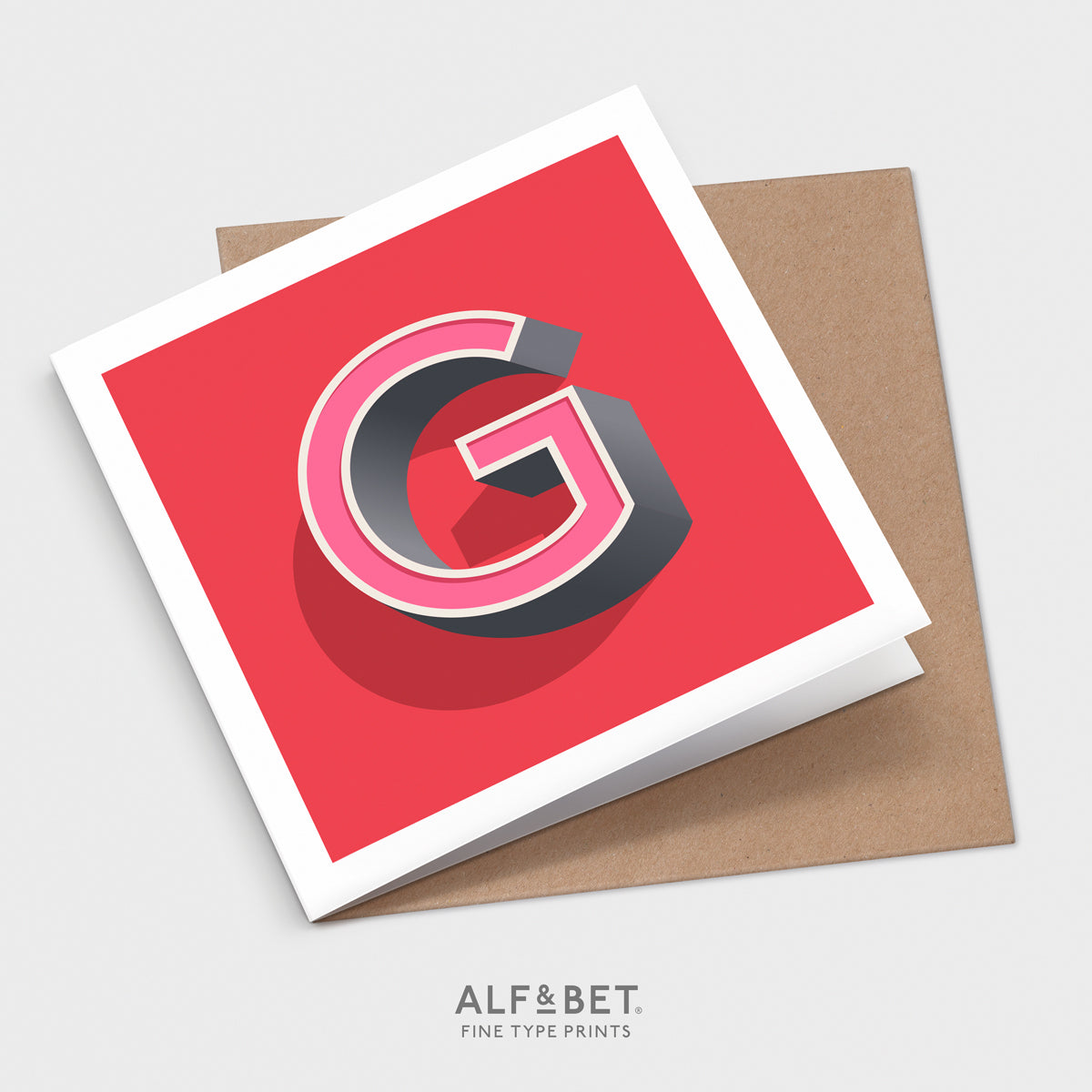 Alphabet Birthday Card - Letter G