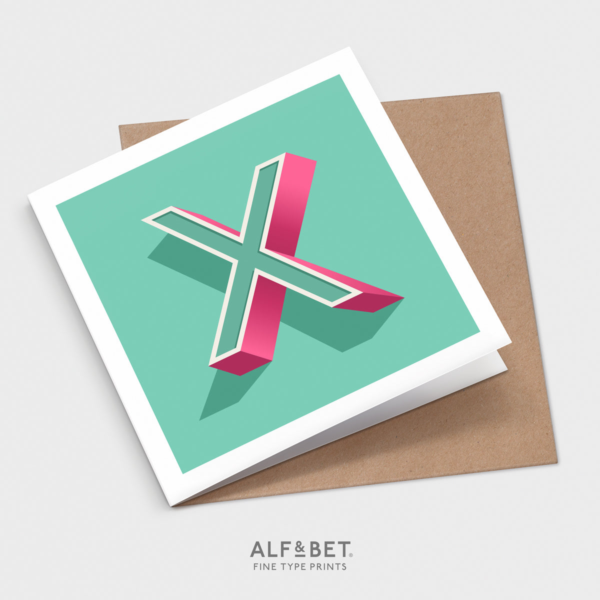 Alphabet Birthday Card - Letter X