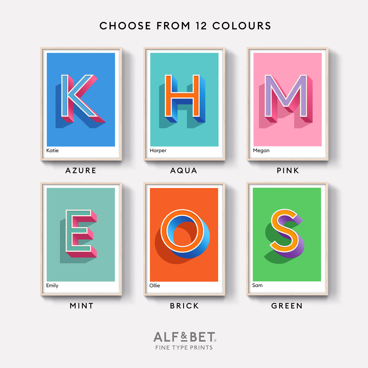 Customize Name Lettering Personalised name and letter print – alfandbetprints