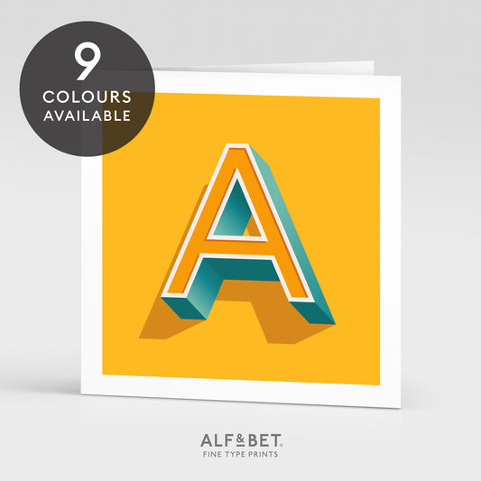 Alphabet birthday card - letter A