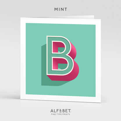 Alphabet Birthday Card - Letter B