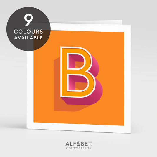 Alphabet birthday card - letter B