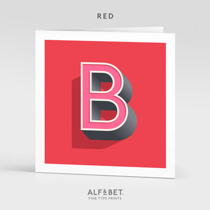 Alphabet Birthday Card - Letter B