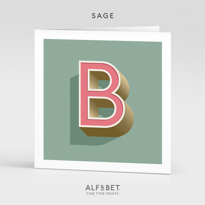 Alphabet Birthday Card - Letter B